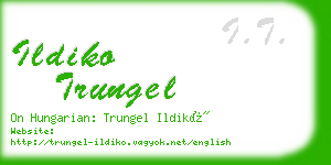 ildiko trungel business card